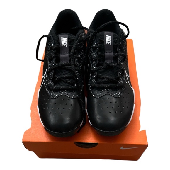 Nike Alpha Huarache Kids Black and White Softball Cleats 5 youth New - Picture 3 of 3